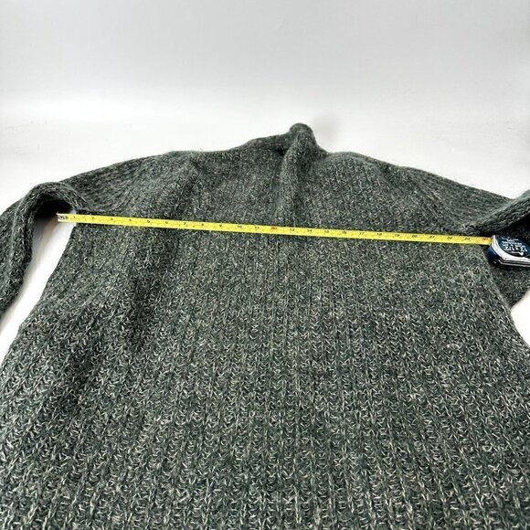 Cocogio Wool Blend Mohair Made in Italy Fringe Green Cardigan NO SIZE TAG - Picture 10 of 11